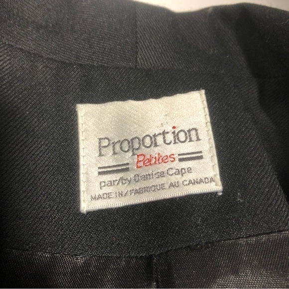 Vintage Proportion Petites Wool & Leather Blazer, size 6P - Picture 7 of 13